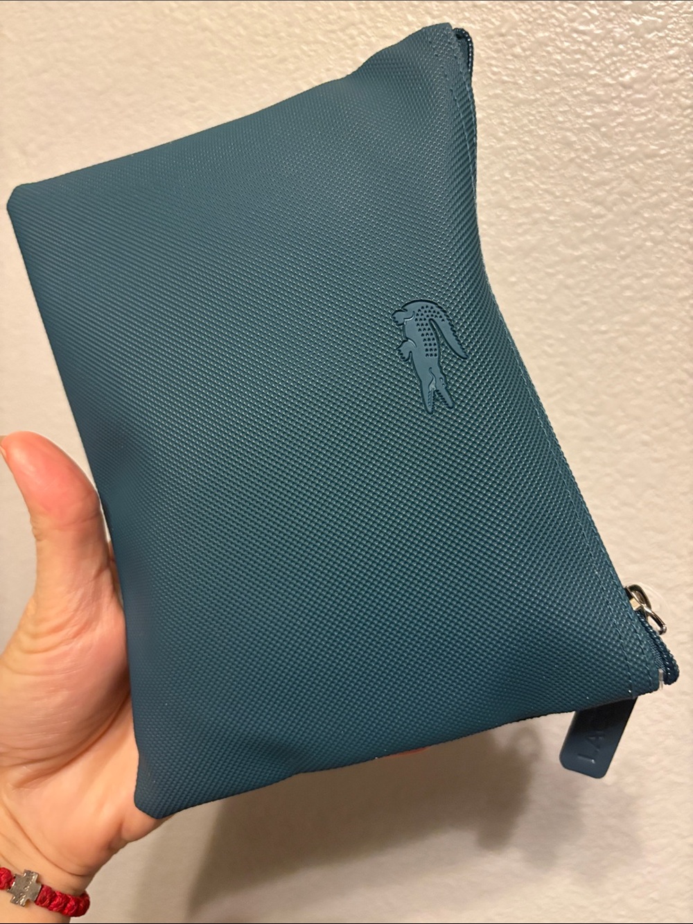 Lacoste Men's Teal Zip Toiletry Pouch